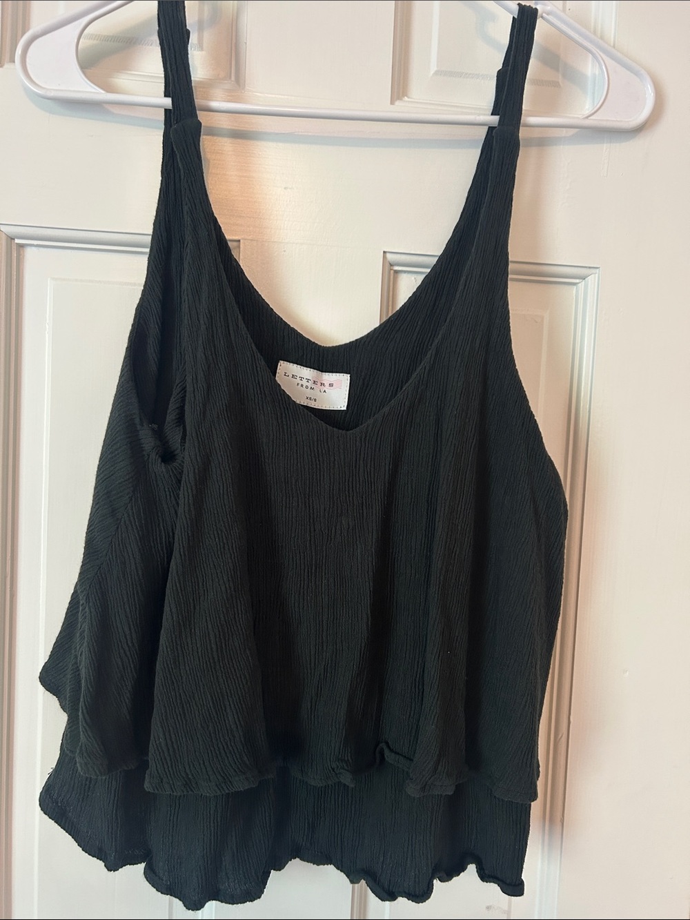 Black Textured Layered Swing Tank